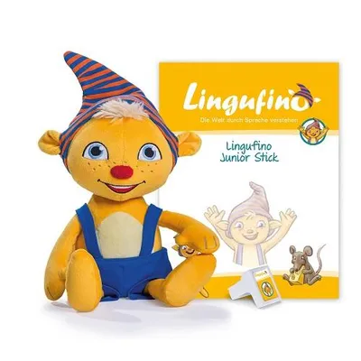 Produktbild von Lingufino Junior-Set - Plüschfigur und Buch