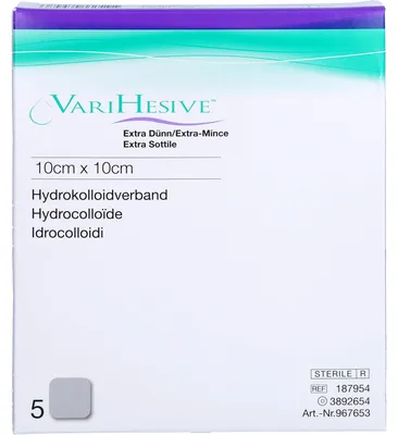 Image de Varihesive extra mince 10x10 cm Hkv hydroactif 5 pces