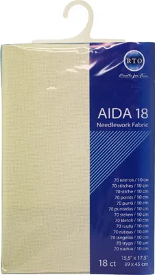 Produktbild von RTO Aida Zuschnitt, 18ct, ecru hell, 39x45cm