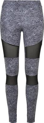 Obrázek produktu pro Dámské leginy Urban Classics Ladies Tech Mesh AOP Leggings blackzen - M