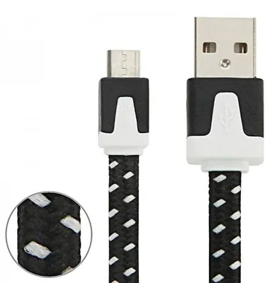 Image de Câble de données et de recharge Micro USB, 2 m, pour téléphones portables et tablettes – Accessoires de recharge