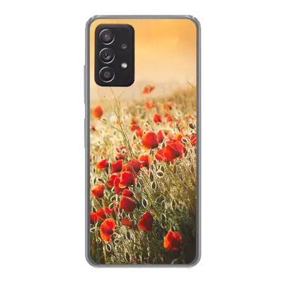 Produktbild von MuchoWow® Handyhülle Schutzhülle Hülle für Samsung Galaxy A53 5G Sonnenstrahlen über einem Mohnblumenstrauß Silikon Softcase Handy Hülle - Schutzabdeckung