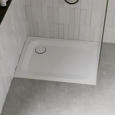 Productafbeelding van Bette Ultra douchebak, superplat, 90 x 80 x 2,5 cm, met minimale douchebakdrager
