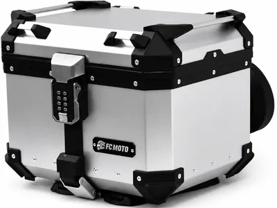 Produktbild von FC-Moto Terreno X PRO Keyless Alu Topcase mit verstellbarer Rückenlehne, silber, 45 ltr.