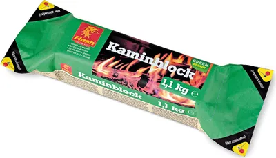 Produktbild von Kaminblock 1,1 kg aus Sägespäne & Pflanzenwachs