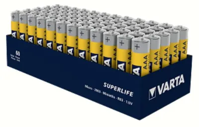 Imagen del producto de Pilas AAA Superlife R03, 1.5V, de zinc-carbono, 48 unidades