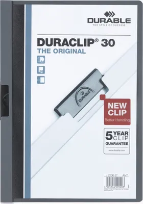 Zdjęcie produktu dla DURABLE 220057 Klemmappe DURACLIP 3mm D-grau