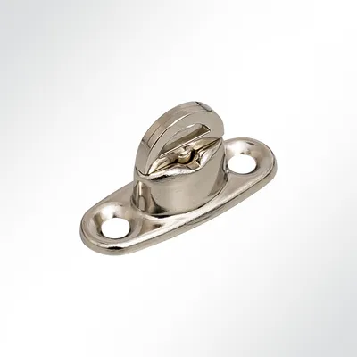 Produktbild von LYSEL® Drehverschluss Planenverschluss Messing vernickelt 32x13x9,5mm
