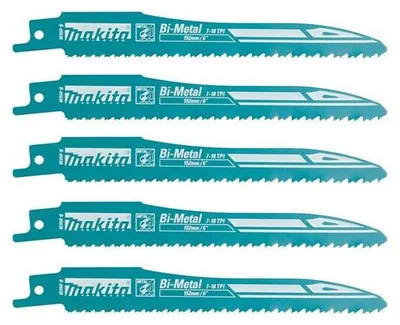 Image de Lot de 5 Lames de scie sabre Super Express MAKITA B-05038 pour métal et acier