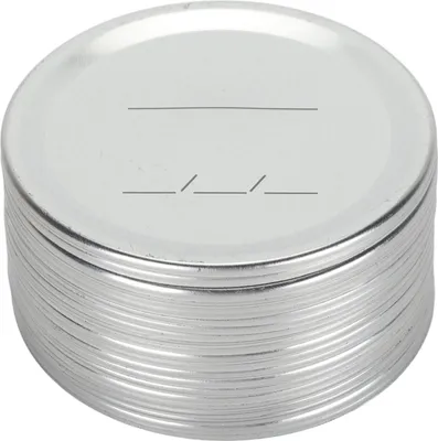 Produktbild von 22 Stück Einmachglasdeckel, wiederverwendbar, Metall, geteilter Typ, normale Öffnung, zum Einmachen von Gurken, Marmelade, 8,6 cm