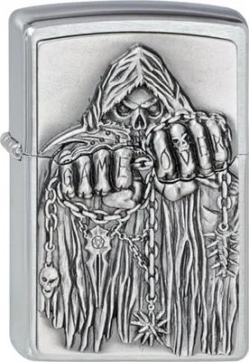 Produktbild von Zippo 2000860 Game Over Emblem Benzinfeuerzeug | Messing | Für Gamer