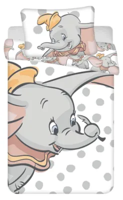 Produktbild von Jerry Fabrics Disney Dumbo BABY Bettbezug Dots - 100 x 135 cm - Baumwolle
