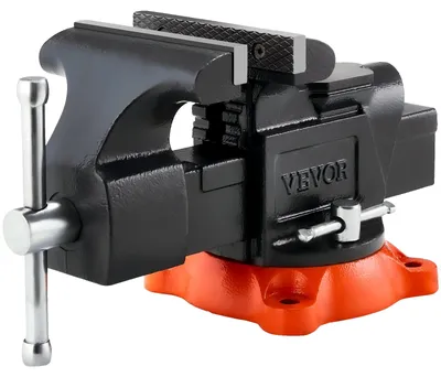 Obrázok produktu pre Zverák VEVOR, šírka čeľustí 127 mm, max. 127 mm, hĺbka hrdla 71 mm, zverák z tvárnej liatiny s kovadlinou.