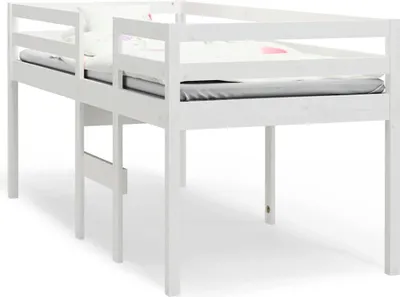 Obrázek produktu pro vidaXL Loft Bed White 75x190 cm Masivní borovicové dřevo