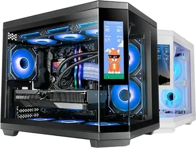 Produktbild von Mars Gaming MC3TCORELCDM, Mini Tower, PC, Schwarz, micro ATX, Mini-ITX, Gehärtetes Glas, Gaming