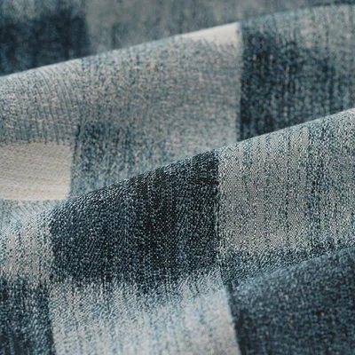 Produktbild von Stoff aus Polyester Leinen Jacquard Farbverlauf Blau 288 cm Breite für Vorhänge Standard 100