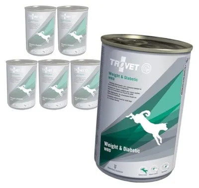 Zdjęcie produktu dla Trovet Weight & Diabetic WRD 6x400g Dietetyczna Mokra Karma Dla Psa Z Nadwagą I Cukrzycą