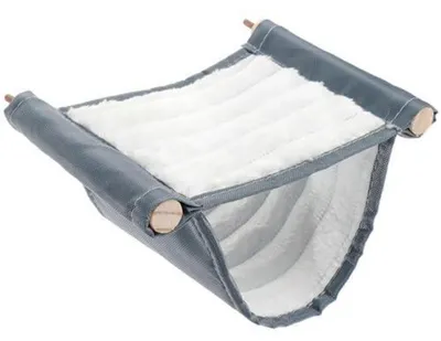 Obrázek produktu pro Houpací síť, patrová postel, hnízdo, úkryt, pelíšek, budka pro ptáky, klec, stan, šedá barva