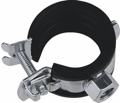 Produktbild von sanicomfort Rohrschelle schallgedämmt 21-23 M8 21,3mm (1/2") – 5 Stück – Rohrschellen verzinkt mit Gummieinlage zur Schallentkopplung – Rohrhalterung für Heizung, Sanitär, Wasserleitungen