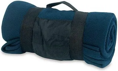 Obrázek produktu pro Fleecová deka/pléd – tmavě modrá – 160 x 130 cm – hřejivá deka
