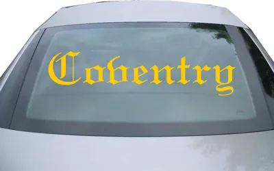 Produktbild von Indigos UG - Aufkleber Heckscheibe & Motorklappe DE6613 - gold - 600x142 mm - Cobentrg - Auto Scheiben Fenster Heckklappe Tuning Racing JDM - Die cut
