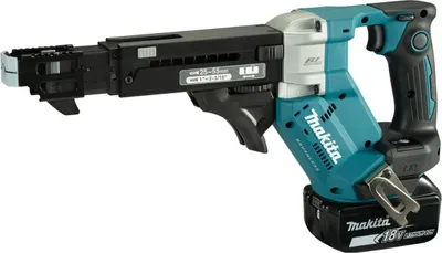 Produktbild von Makita Akku-Magazinschrauber 18V / 5,0 Ah, 2 Akkus + Ladegerät im MAKPAC DFR551RTJ