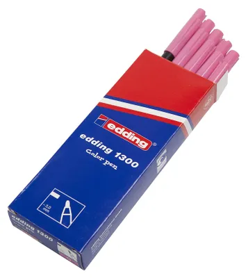 Immagine prodotto di Pennarello a punta fine edding 1300 color pen rosa, confezione da 10 pezzi