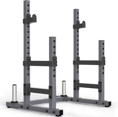 Image de Support pour barre de musculation, incluant un support pour squats, un support pour haltères et une capacité de charge maximale de 800 kg