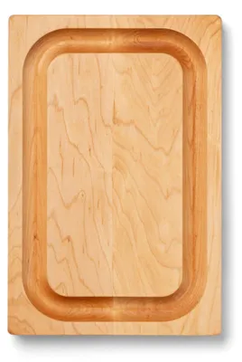 Immagine prodotto di Elzusha - Tagliere in legno con scanalatura per raccogliere i succhi, dimensioni 30 x 20 x 2,5 cm