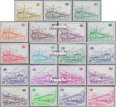 Produktbild von Briefmarken Belgien 1968 Mi EP325x-EP343x (kompl.Ausg.) postfrisch Lokomotiven