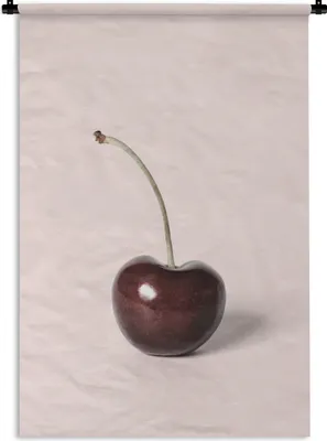 Produktbild von MuchoWow® Wandteppich Wandbehang Kirsche - Obst - Rot - Stilleben 60x90 cm Tapisserie Dekoration Wandtuch - Foto-Teppich - Abwaschbar