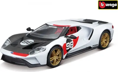 Image de Bburago 1:32 Ford GT 2021 No.98 Heritage Edition