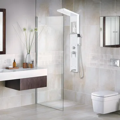 Produktbild von Duschpaneel - Duschsystem - Duschset - Duschsäule - Regendusche - Edelstahl 304