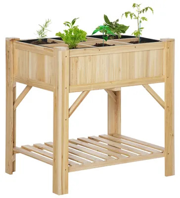 Produktbild von Höhe: Hochbeet – Erhöhte Pflanzkasten – Anzuchtbehälter – Kräuterkasten – Blumenkasten – 6 Fächer