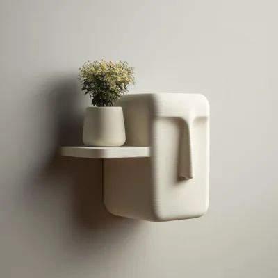 modernes Gesichts-Wandregal – Decords Wandregal, Produktansicht 1