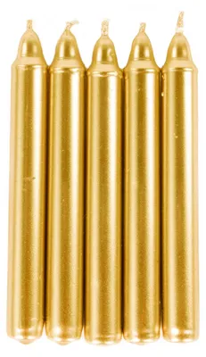 Obrázek produktu pro Kovové parafínové stolní svíčky, 10 cm