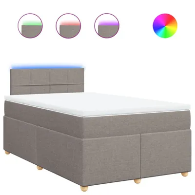 Produktbild von vidaXL Boxspringbett mit Matratze Taupe 120x190 cm Stoff