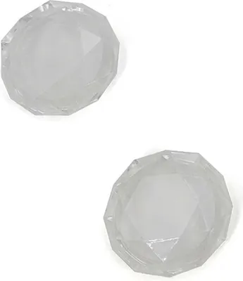 Productafbeelding van 2 stuks diamanttextuur siliconen gripcaps voor PS5 (transparant wit)