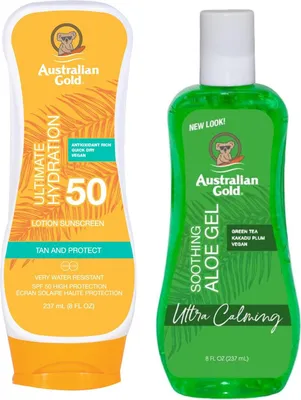 Image de Australian Gold SPF50 Sun Cream 237ml + aloe after sun
