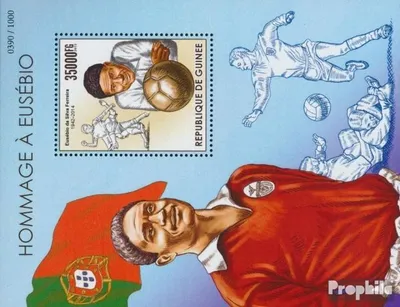 Produktbild von Briefmarken Guinea 2015 Mi Block 2571 (kompl. Ausgabe) postfrisch Eusebio