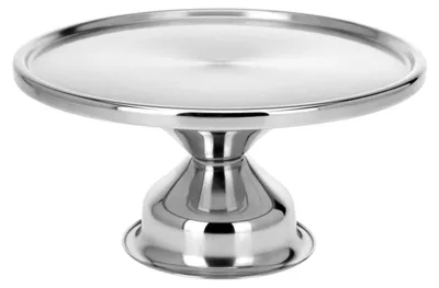 Drehbare Kuchenplatte Tortenständer Servierplatte Ø33xH8cm Edelstahl