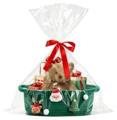 Zdjęcie produktu dla Kosz prezentowy bawełniany do przechowywania 30X20X12 cm na prezent
