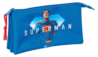 Produktbild von Safta Superman Triple Mäppchen Blau Mann Blau One Size
