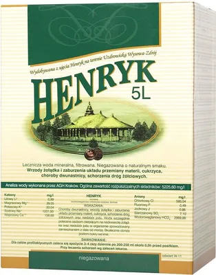 Obrázek produktu pro Léčivá minerální voda Henryk 5L