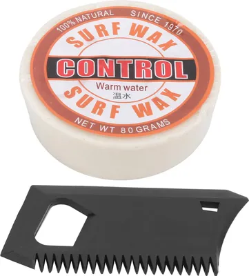 Productafbeelding van Draagbare, antislip wax voor surfplanken, gemaakt van paraffine, met kam (ook wel "cire d'eau tiède" genoemd), een accessoire voor surfplanken