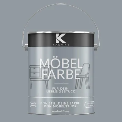 Produktbild von Kenzopaints 2,5Liter Möbelfarbe Möbellack Buntlack Farbraum - Washed Slate