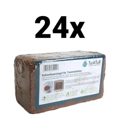 Obrázok produktu pre Tehly z kokosových vlákien (štartér kompostu) skladovacie balenie "XXL" max (24 kusov)