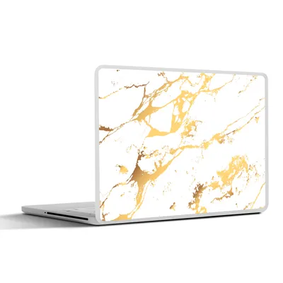 Produktbild von MuchoWow® Laptop Aufkleber Sticker Cover Marmor - Weiß - Gold - Luxus 30x21 cm - Sticker für Laptop - Selbstklebend