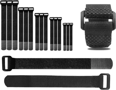 Imagen del producto de 35 sujetacables de velcro reutilizables - Para la organización y gestión de cables (12-16-22-30 y 40 cm)