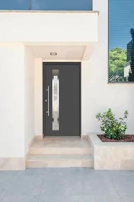 Obrázek produktu pro Hliníkovo-ocelové vchodové dveře bezpečnostní Aron RC2 100 x 210 cm L antracit